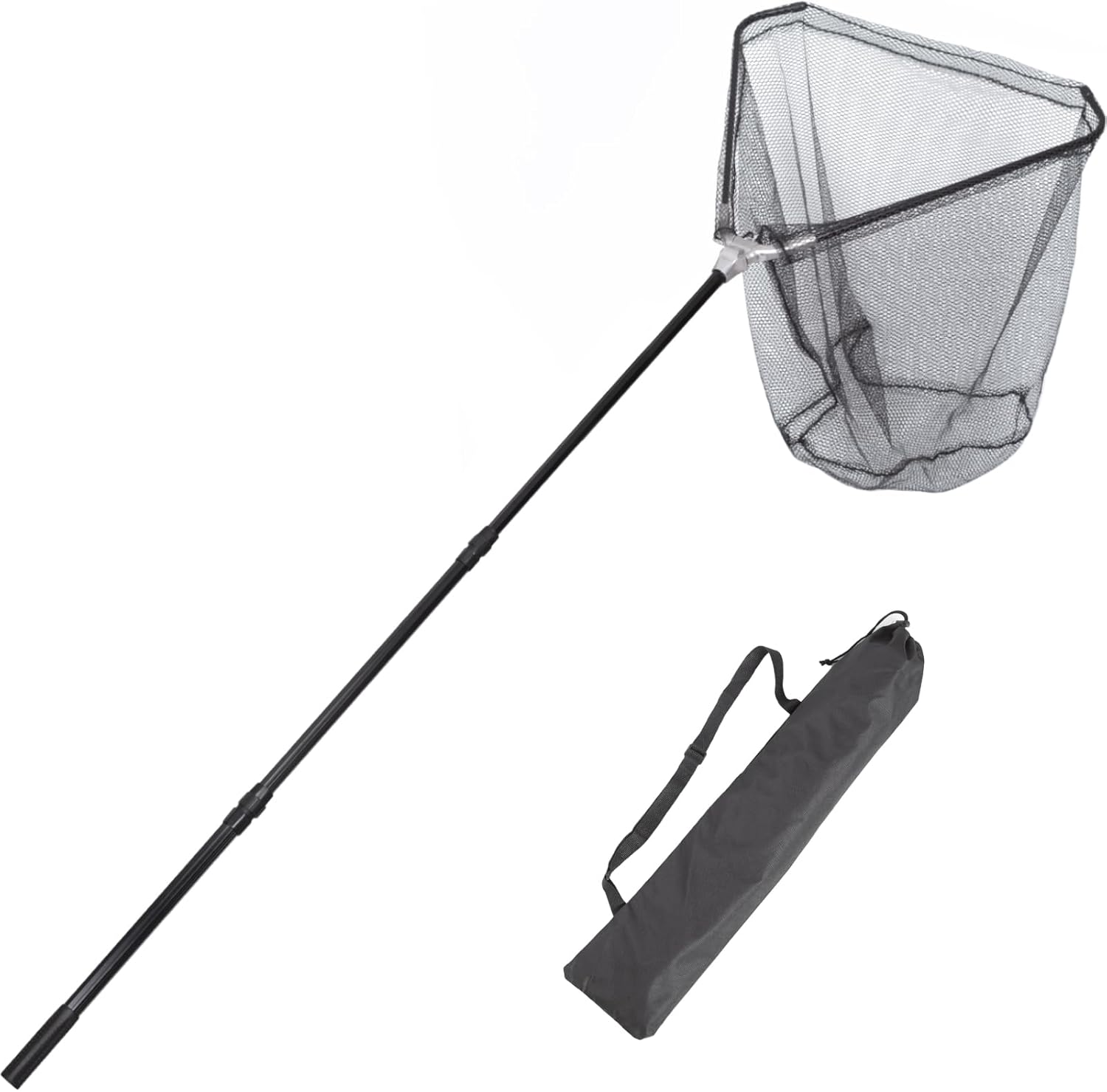 Retractable Long Landing Net - 83" Large Fishing Net Telescoping Handle, 26" Deep. with Storage Bag - Image 8