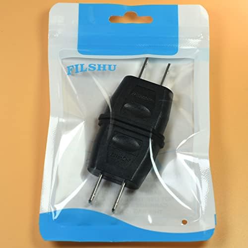 Socket Plug Adapter Europe EU Euro to US Travel Charger AC Power Converter 2PCS(Black) - Image 5